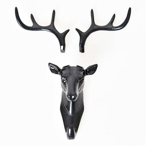 Retro Deer Head Wall Hooks