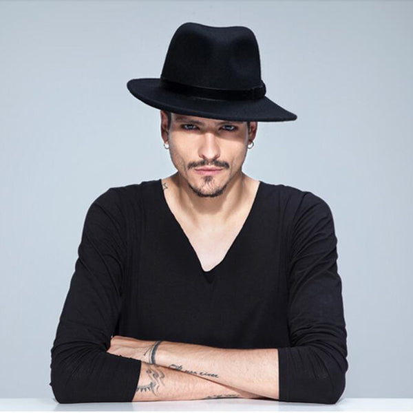 Woolen Wide Brim Panama Hat