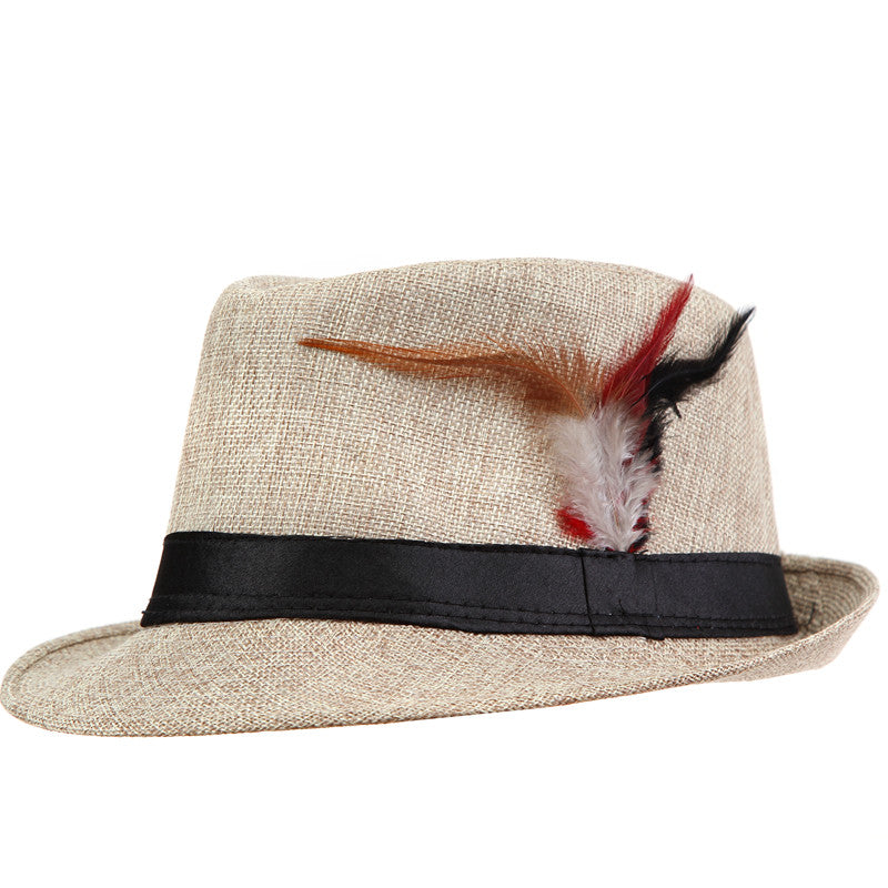 Mens Fedora Hat Feather 