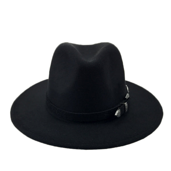 Wool Fedora Hat with Belt